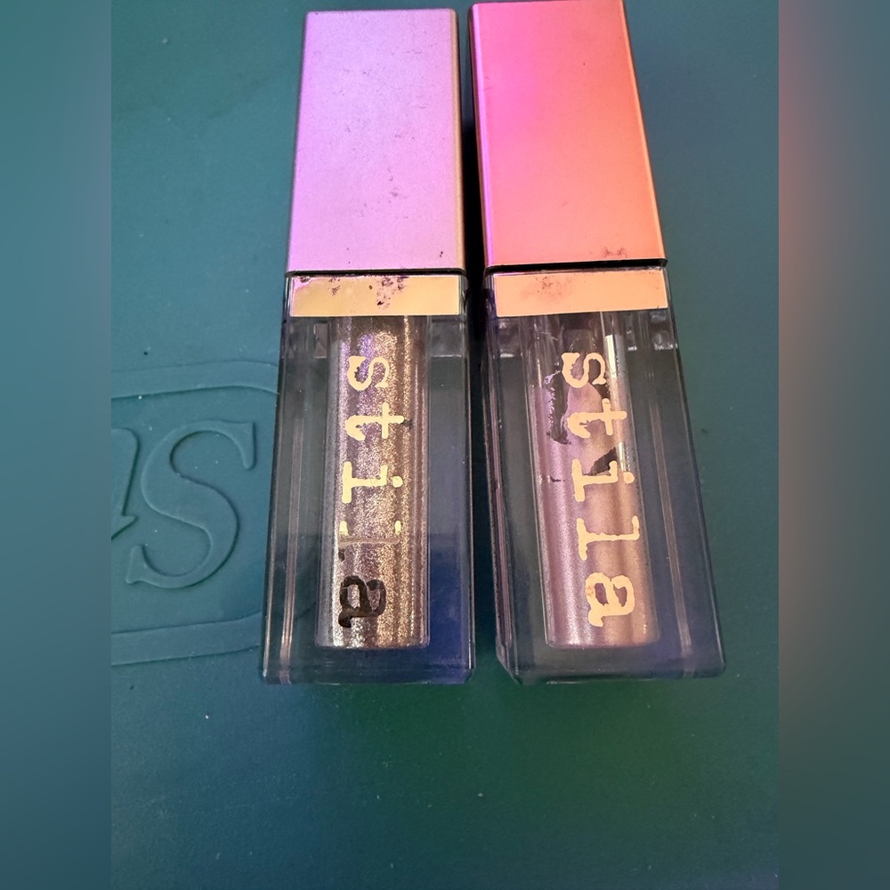 Stila Shimmer & Shine Liquid Eyeshadow Bundle Lot Set Duo - Smoky storm kitten